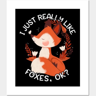 Fox Gift I Just Really Like Foxes OK Posters and Art